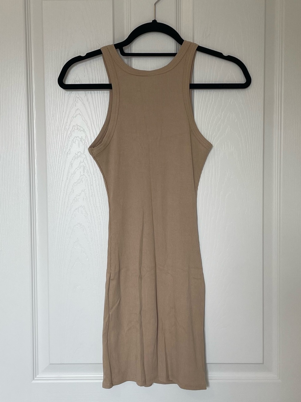 Windsor Ribbed Nude Mini Dress - Picture 2 of 2